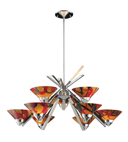 ELK Lighting Refraction Jasper Glass Chandelier - 1475/76 | Modishstore | Chandeliers