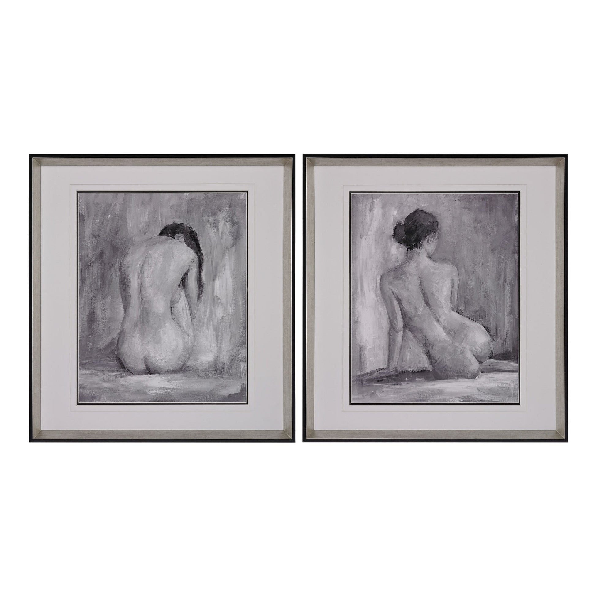 Sterling Industries Figure In Black And White I And Ii - Fine Art Print Under Glass 
 | Modishstore | Wall Art