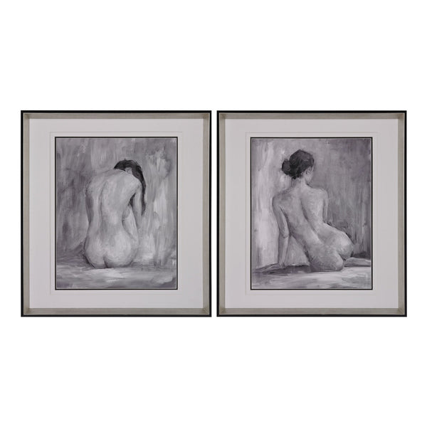 Sterling Industries Figure In Black And White I And Ii - Fine Art Print Under Glass 
 | Modishstore | Wall Art