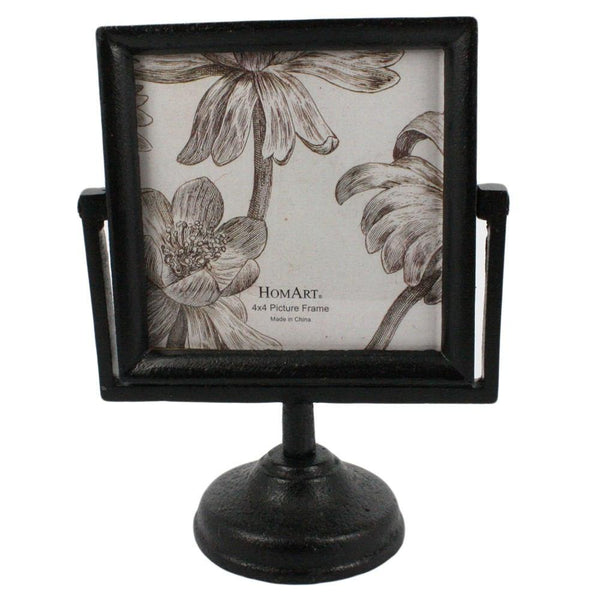 HomArt Heirloom Picture Frame - Black - 4x4 - Set of 2-2