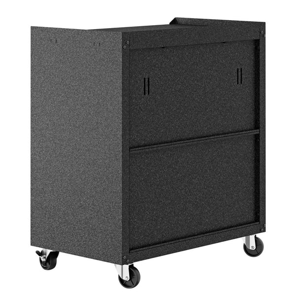 Manhattan Comfort 3-Piece Fortress Mobile Space-Saving Steel Garage Cabinet and Worktable 2.0 in Grey | Drawers | Modishstore-8