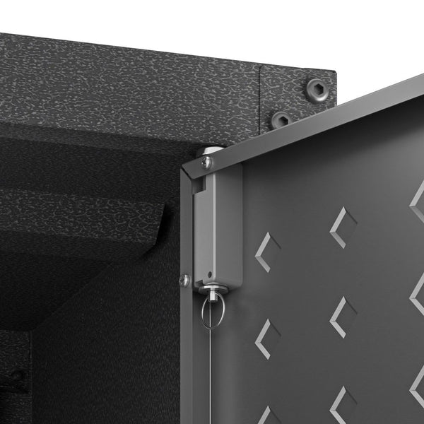 Manhattan Comfort 3-Piece Fortress Mobile Space-Saving Steel Garage Cabinet and Worktable 2.0 in Grey | Drawers | Modishstore-10