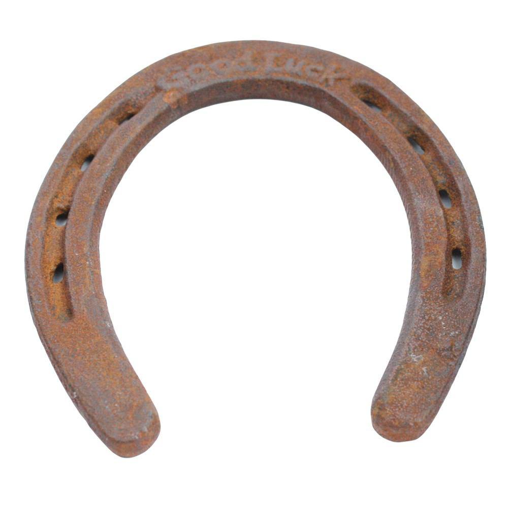 HomArt Good Luck Horse Shoe - Cast Iron - Rust - Set of 12-2