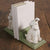 HomArt White Puppy Bookends - Cast Iron - White-3