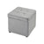 Stein World Mckenna Grey Linen Ottoman | Modishstore | Ottomans