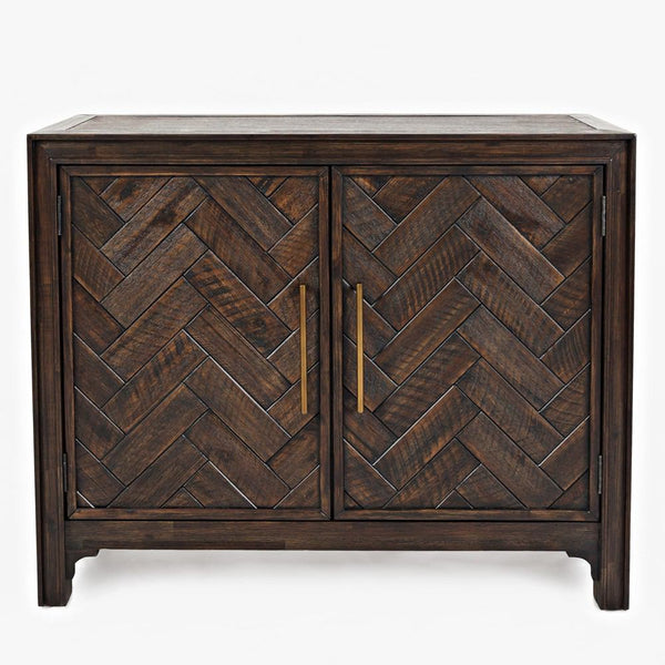 Jofran Gramercy Dark Chevron 2 Door Accent Cabinet