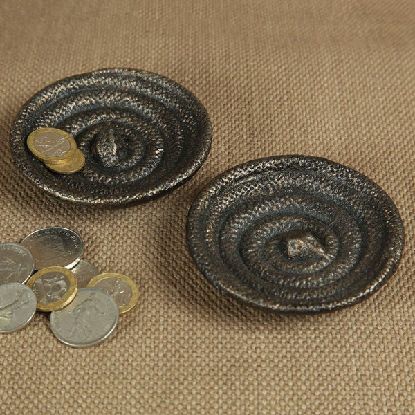 HomArt Snake Cast Iron Dish - Bronze - Set of 6 - Feature Image | Modishstore | Trays