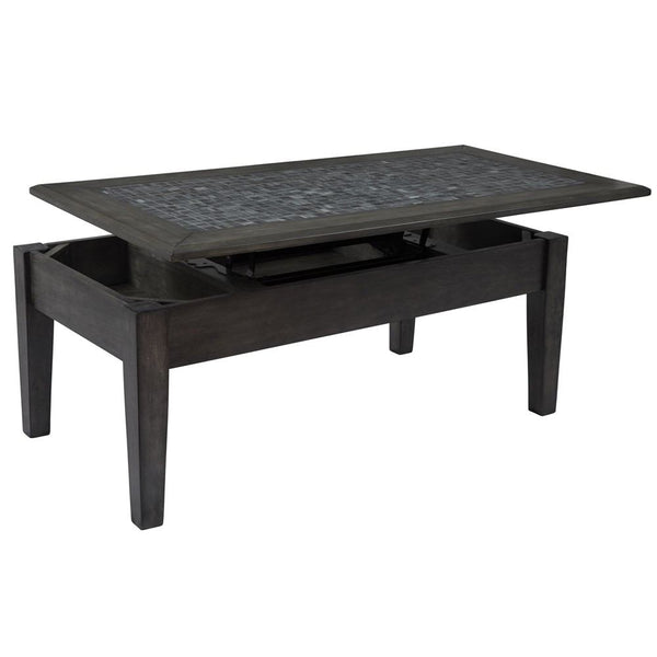 Jofran Grey Mosaic Lift Top Cocktail Table