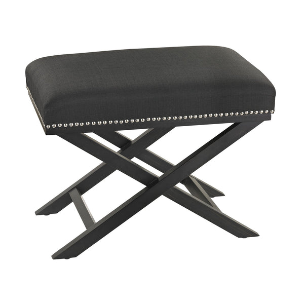 Sterling Industries Black Cross Leg Bench | Modishstore | Stools & Benches