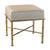 Sterling Industries Gold Cane Bench in Cream Metallic | Modishstore | Stools & Benches