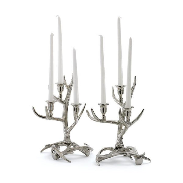 Pair Of Tangled Antler Candelabras by GO Home