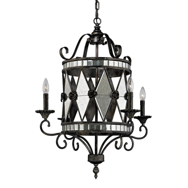 ELK Lighting Mariana 4 Light Chandelier In Blackened Silver - 19103/4 | Modishstore | Chandeliers