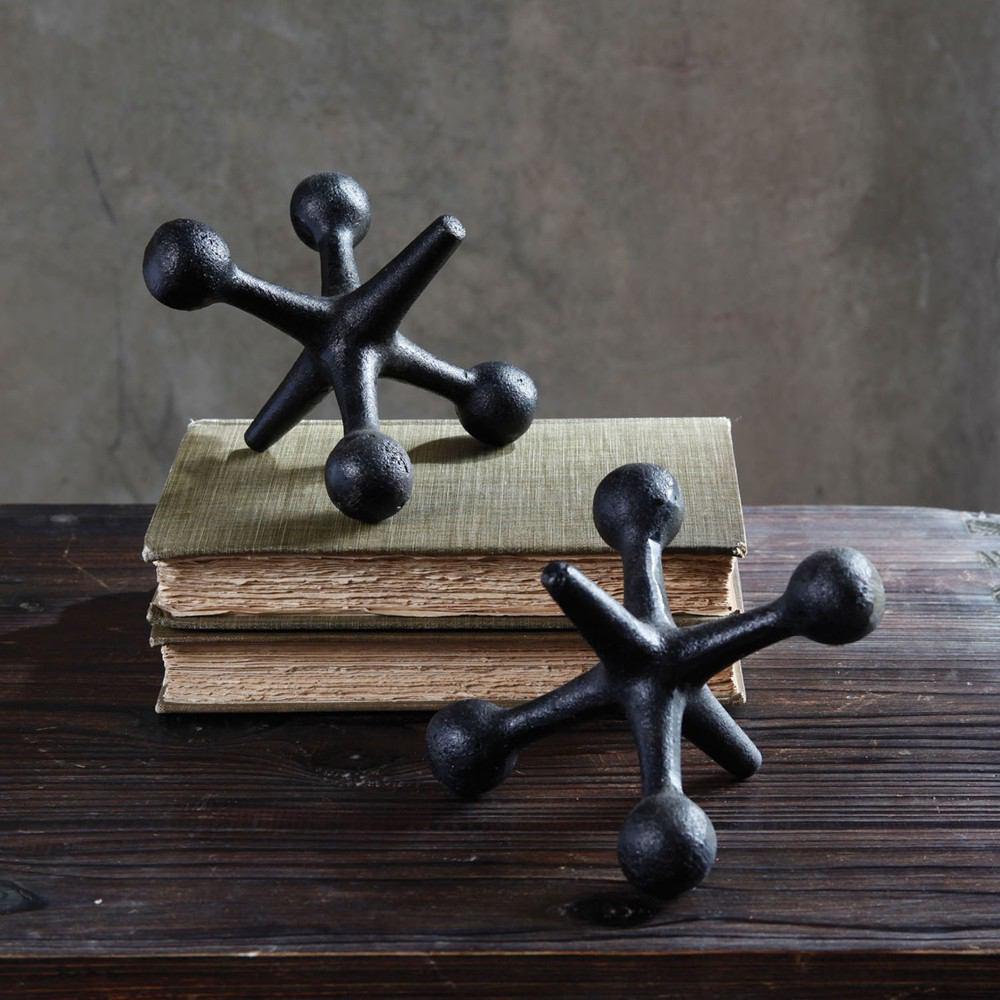 HomArt Giant Jack - Cast Iron - Black - Set of 2 - Feature Image | Modishstore | Home Accents