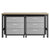 Manhattan Comfort 3-Piece Fortress Mobile Space-Saving Steel Garage Cabinet and Worktable 6.0 in Grey | Drawers | Modishstore-9
