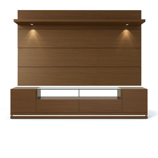 Manhattan Comfort Vanderbilt TV Stand and Cabrini 2.2 Floating Wall TV Panel with LED Lights | TV Panels | Modishstore-5