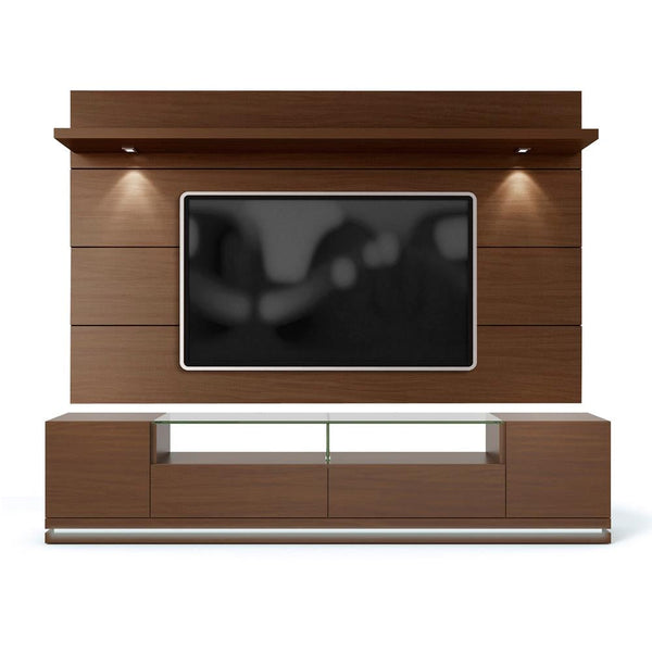 Manhattan Comfort Vanderbilt TV Stand and Cabrini 2.2 Floating Wall TV Panel with LED Lights | TV Panels | Modishstore-6