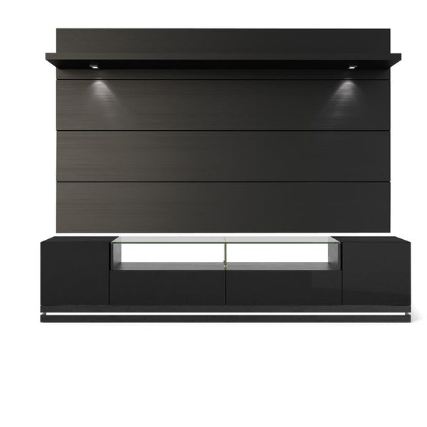 Manhattan Comfort Vanderbilt TV Stand and Cabrini 2.2 Floating Wall TV Panel with LED Lights | TV Panels | Modishstore-8