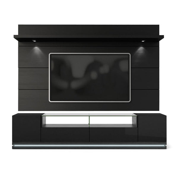Manhattan Comfort Vanderbilt TV Stand and Cabrini 2.2 Floating Wall TV Panel with LED Lights | TV Panels | Modishstore-7