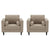 Manhattan Comfort Arthur 2-Piece Tweed Armchairs | Armchairs | Modishstore