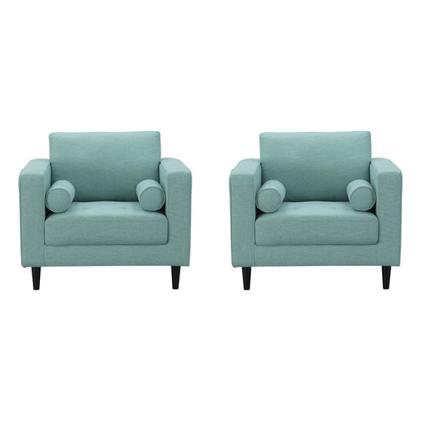 Manhattan Comfort Arthur 2-Piece Tweed Armchairs | Armchairs | Modishstore-2