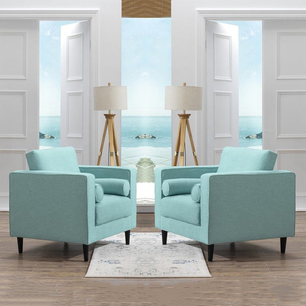Manhattan Comfort Arthur 2-Piece Tweed Armchairs | Armchairs | Modishstore-18