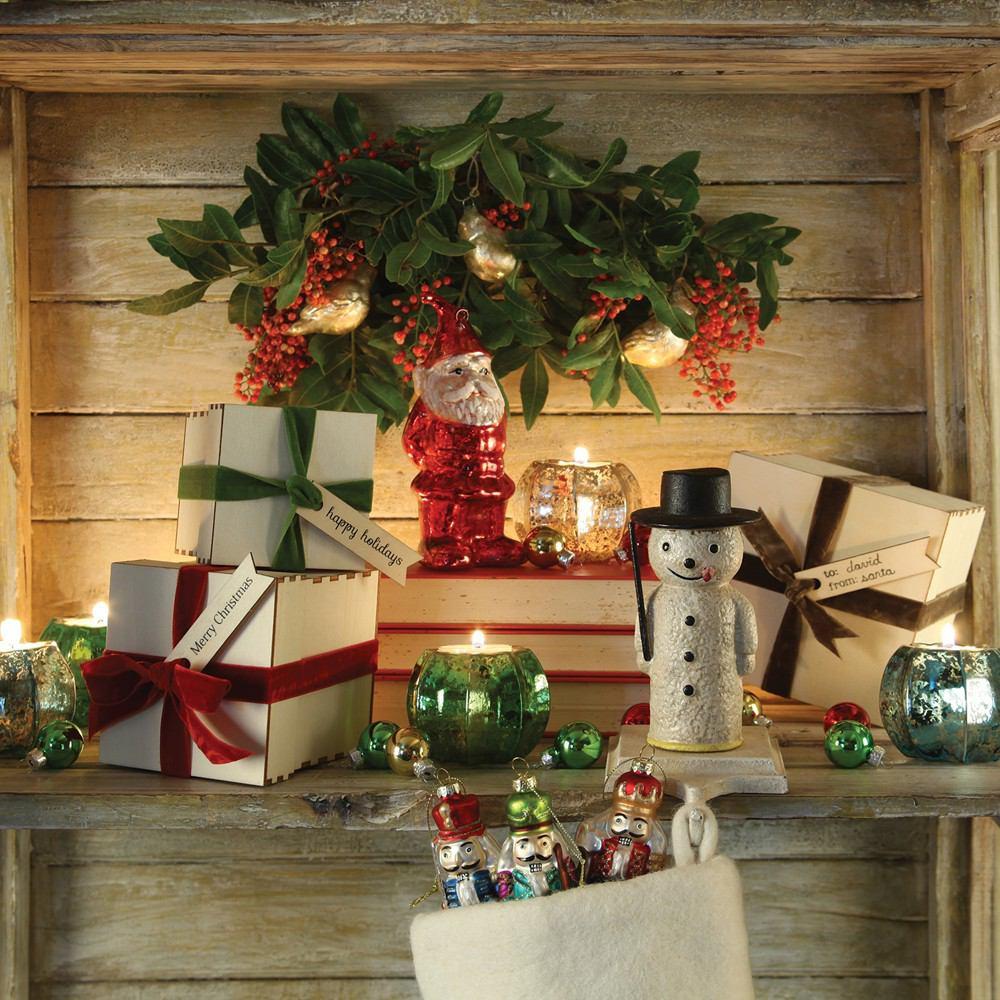 HomArt Snowman Stocking Holder - Cast Iron - Set of 4-3