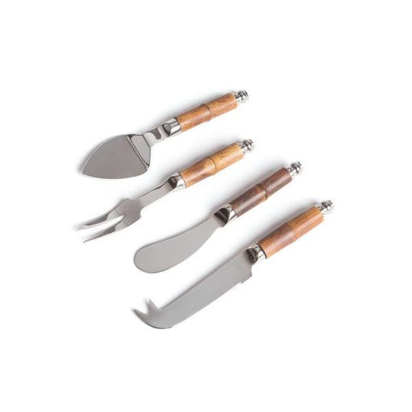 Set of Four Levy Bamboo Cheese Knives - Set of 2 by GO Home