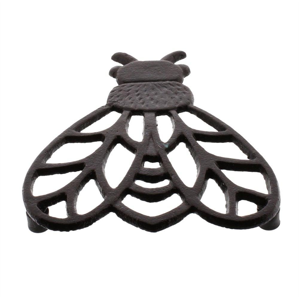 HomArt Bee Trivet - Cast Iron - Black - Set of 8-3