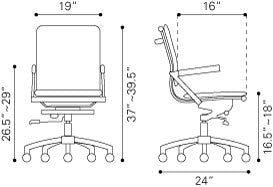 Zuo Lider Plus Office Chair | Office Chairs | Modishstore-10