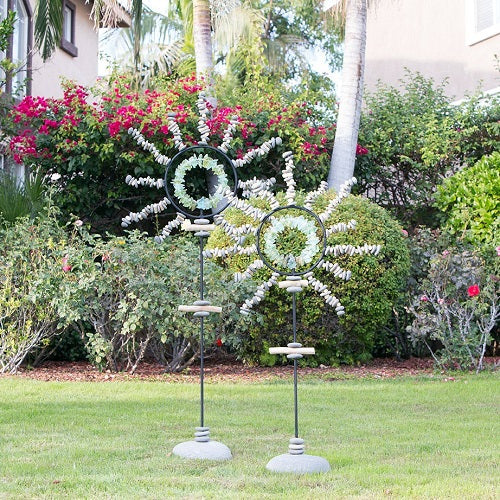 Garden Age Supply Sunburst Garden Stands (Set of 2) | Stands | Modishstore