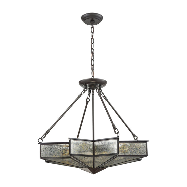 ELK Lighting Decostar 4 Light Chandelier In Oil Rubbed Bronze - 22014/4 | Modishstore | Chandeliers