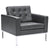 Fine Mod Imports Button Arm Chair in Leather | Armchairs | Modishstore-2