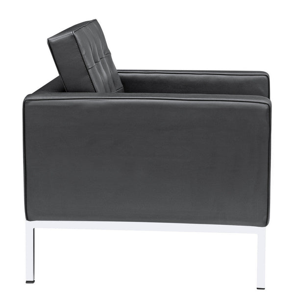 Fine Mod Imports Button Arm Chair in Leather | Armchairs | Modishstore-7