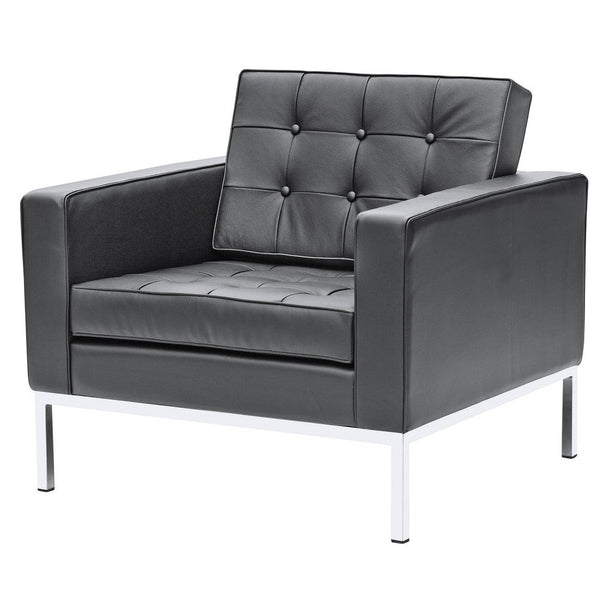 Fine Mod Imports Button Arm Chair in Leather | Armchairs | Modishstore-8