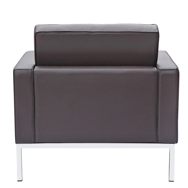 Fine Mod Imports Button Arm Chair in Leather | Armchairs | Modishstore-10