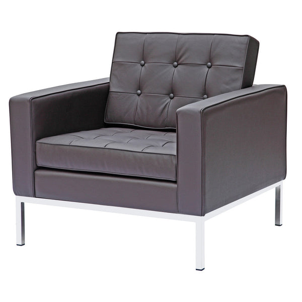 Fine Mod Imports Button Arm Chair in Leather | Armchairs | Modishstore-11