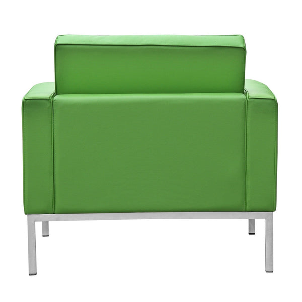 Fine Mod Imports Button Arm Chair in Leather | Armchairs | Modishstore-14