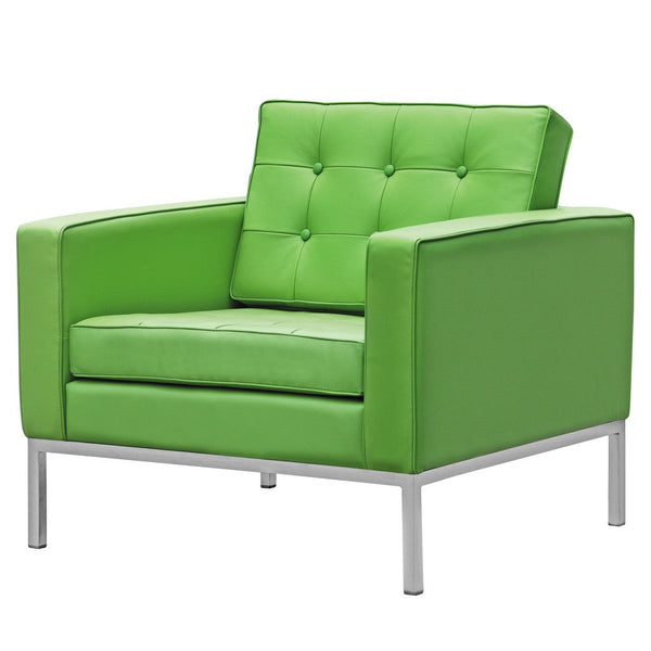 Fine Mod Imports Button Arm Chair in Leather | Armchairs | Modishstore-15