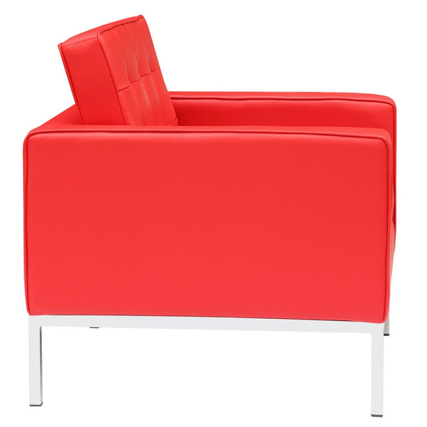 Fine Mod Imports Button Arm Chair in Leather | Armchairs | Modishstore-17