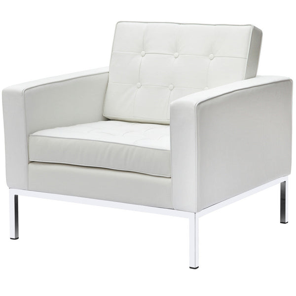 Fine Mod Imports Button Arm Chair in Leather | Armchairs | Modishstore-23