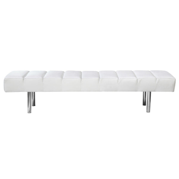 Fine Mod Imports Classic Leather Bench 3 Seater | Stools & Benches | Modishstore-8