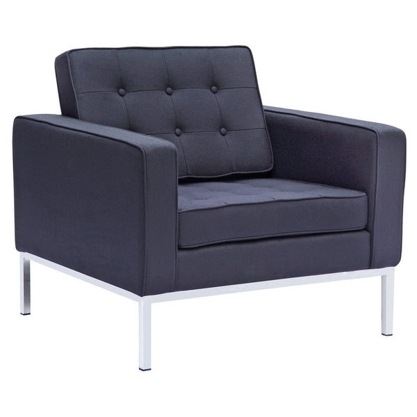 Fine Mod Imports Button Arm Chair in Wool | Armchairs | Modishstore-2
