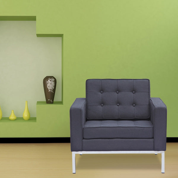 Fine Mod Imports Button Arm Chair in Wool | Armchairs | Modishstore