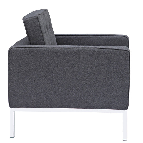 Fine Mod Imports Button Arm Chair in Wool | Armchairs | Modishstore-9