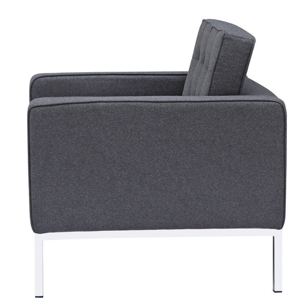 Fine Mod Imports Button Arm Chair in Wool | Armchairs | Modishstore-10