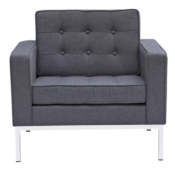Fine Mod Imports Button Arm Chair in Wool | Armchairs | Modishstore-11