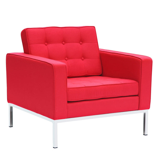 Fine Mod Imports Button Arm Chair in Wool | Armchairs | Modishstore-4