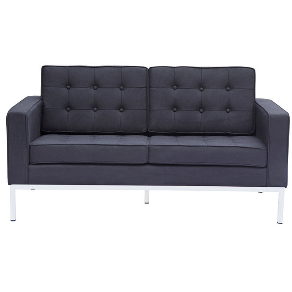 Fine Mod Imports Button Loveseat in Wool | Loveseats | Modishstore-9