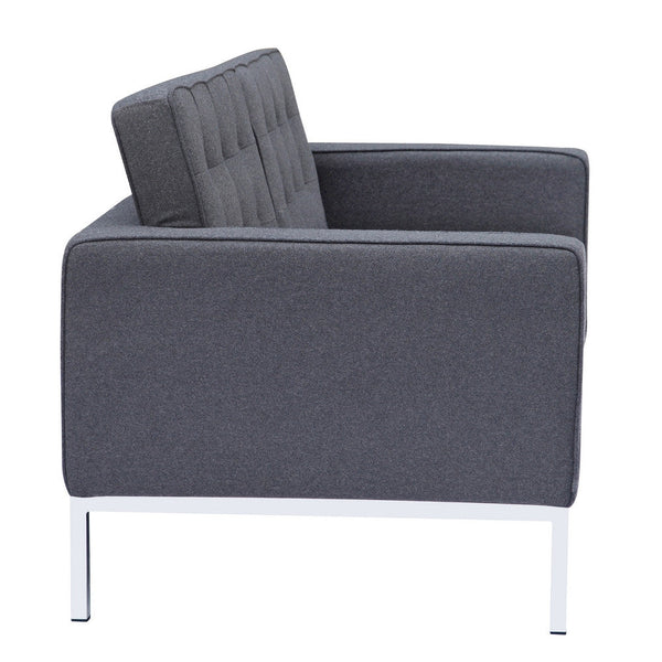 Fine Mod Imports Button Loveseat in Wool | Loveseats | Modishstore-11