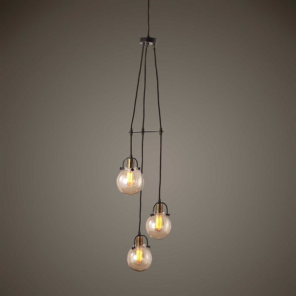 Uttermost Methuen 3 LT. Cluster Pendant | Modishstore | Pendant Lamps